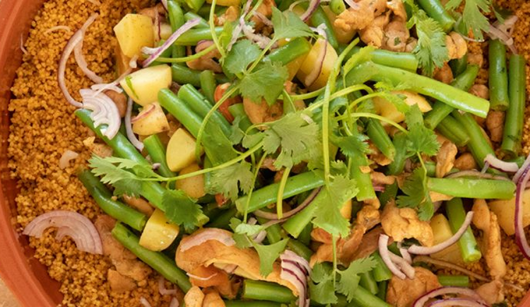 Ras el hanout kip met couscous en groente