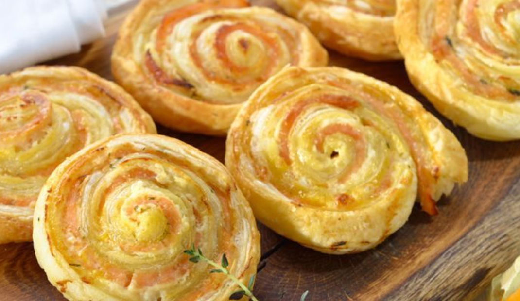 Hartige suisse zalm en courgette in bladerdeeg